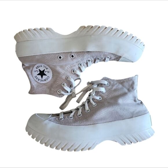 Converse Chuck Taylor AllStar Lugged High-Top Chunky Greige Sneaker Shoes Sz 9.5 - Picture 6 of 12